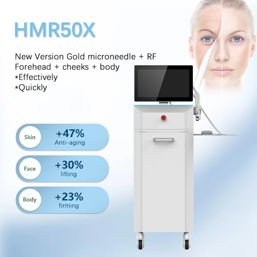 Portable Gold RF Microago 700Khz 2.2Mhz Skincare Facial Radiofrequency Microneedle 4 In 1 Skin Tightening Beauty Machine For Wrinkle Removal Acne Tr