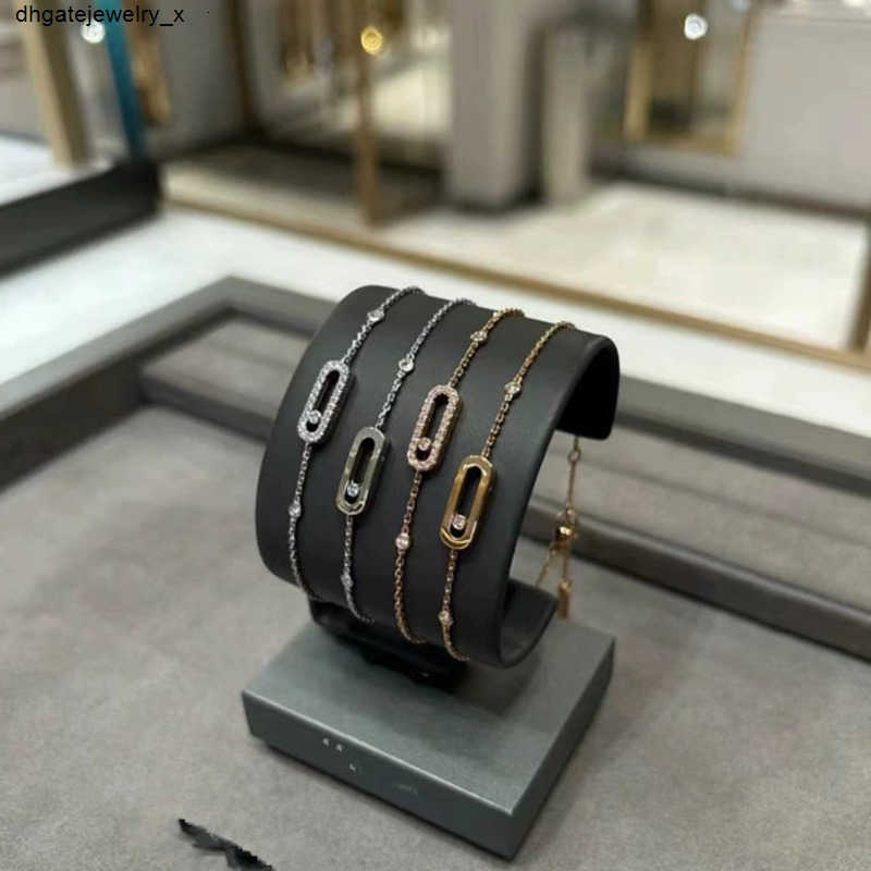 Bracelet de créateur femmes plaqué argent sterling 925 représentant le passé présent futur exquis rétro trois bracelets de diamants en mouvement