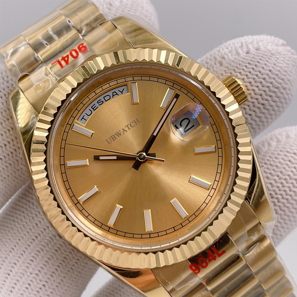 Jason Store U1 Rolesor Factory ST9 Watch Bark Finish President Automatic Movement 40MM Men Watch Watches 904L Stainless Steel Bracelet Mens Wrist-image-728098007