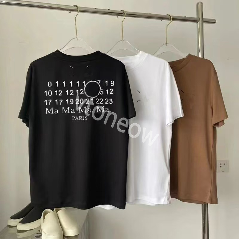 Designer T-shirt Homme Femme Num6 Hip Hop Top Homme Short Respirant Manche Courte Mode Urbaine Col Rond Été Pur Coton m6tees