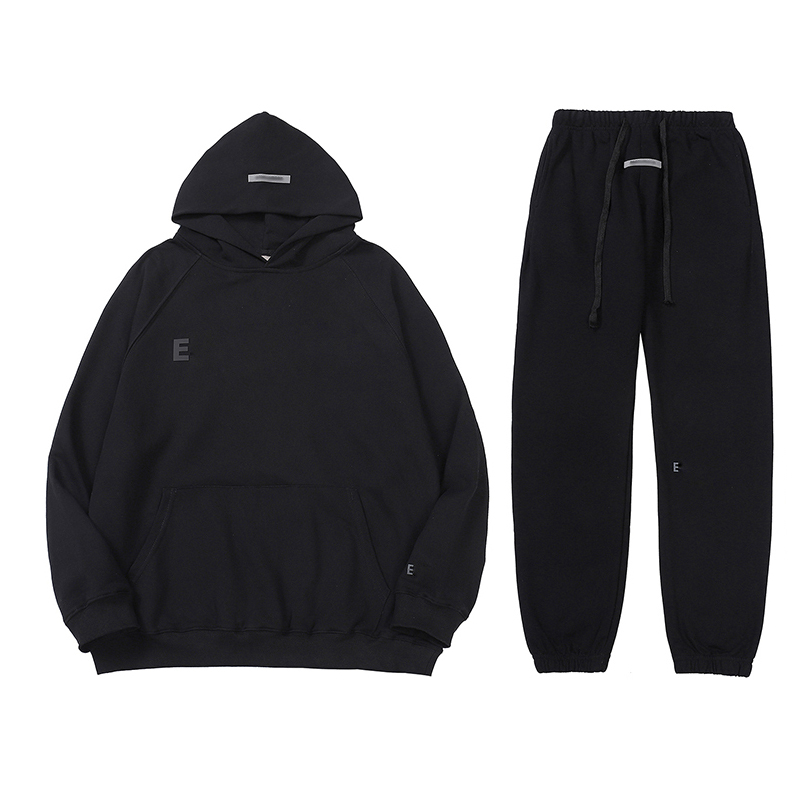 Essential Hoodie Tracksuit Mens Designer Hoody Set Jogger Pants Sweatpant Suit Women Hip Hop Skateboard Pullover Oversize Sports Casual Clothes-image-856367885