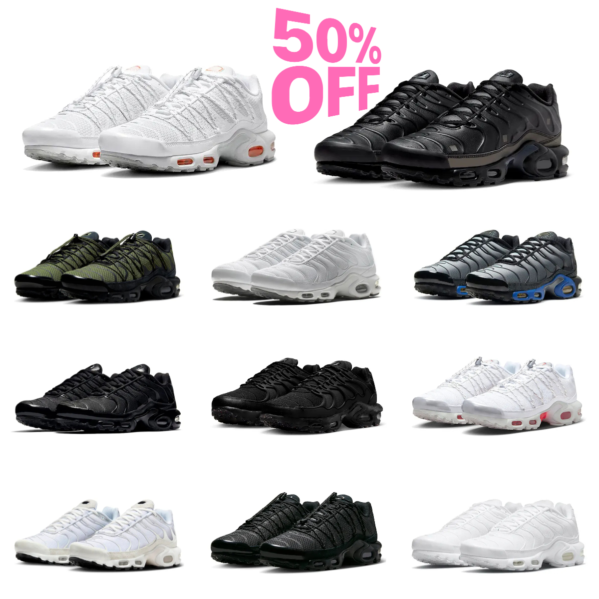 Trainers Tn Plus Black Reflective Sports Shoes Classic Men Triple TNS 3 Requin White University Ice Blue Jade Tennis Designer Lacing Olive Outdoor J