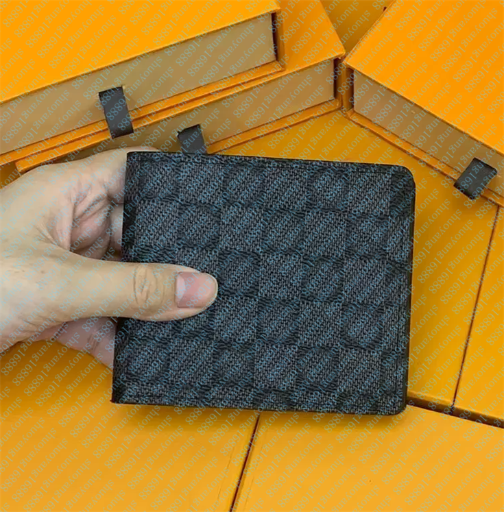 2024 Top High quality designers wallets cardholder France Paris plaid style women high-end mens Clutch wallet s Man Bags