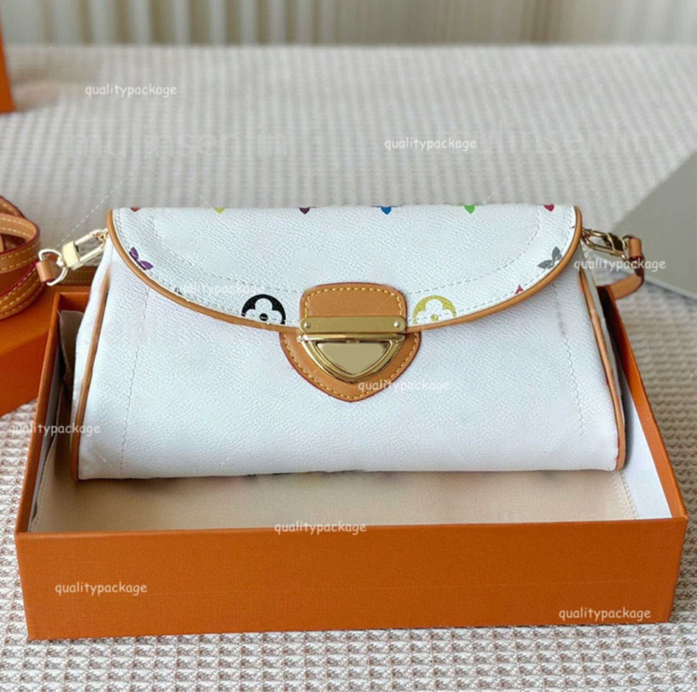 Sacs de créateurs sac à bandoulière en cuir Takashi Murakami Cherry Blossom Handsbag Toivas Fomes colorée Fashion Vintage Lady Tote Tote Femme Pu
