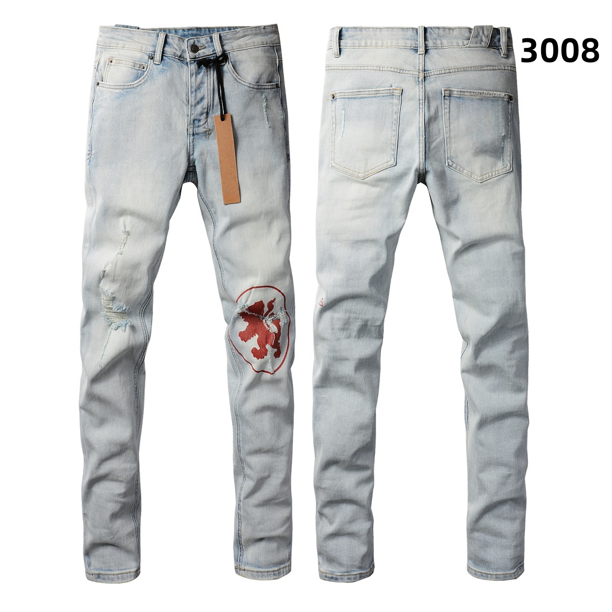 designer mens jeans for men black Ripped Broken Hombre zipper fly pencil streetwear pants men designer jeans black jeans Biker Jeans Hip Hop Slim St