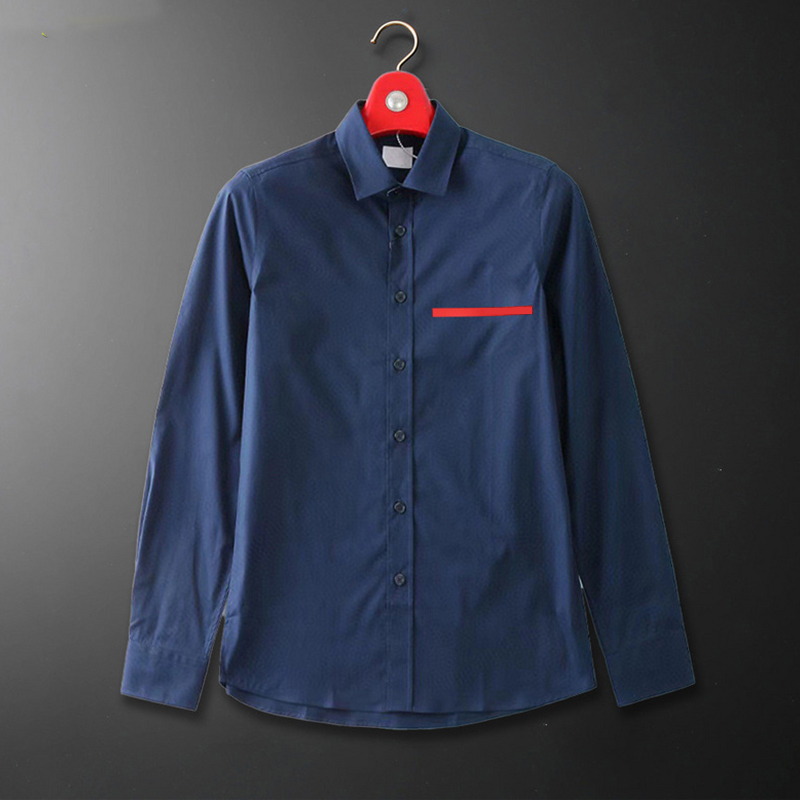 Designer Luxury Men's Dress Shirts Stretch Business Soft Business Bouton décontracté Shirt Down Spring Automne Tops à manches longues Vêtements p