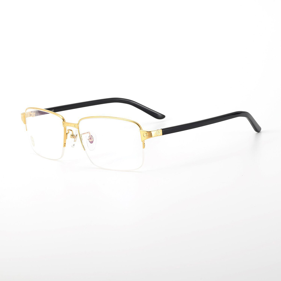 Designer glasses for men and women The same new glasses business pure titanium half frame plate mirror leg high quality pure titanium all match g-image-930275472