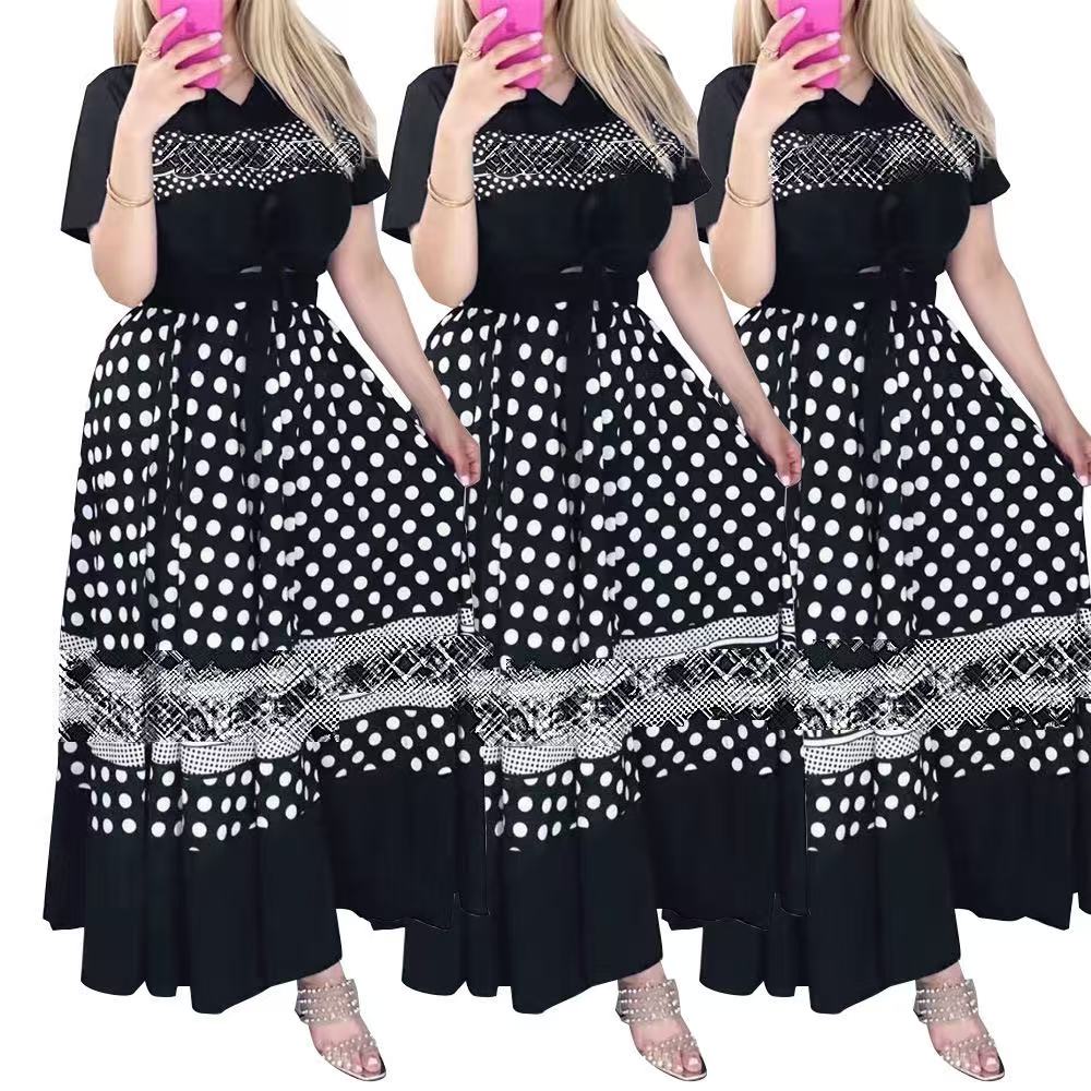 25SS Designer pour femmes imprimées élégants ensemble de robes de chemise de ruban élégant en deux pièces - T-shirt de tempérament élégant en deu