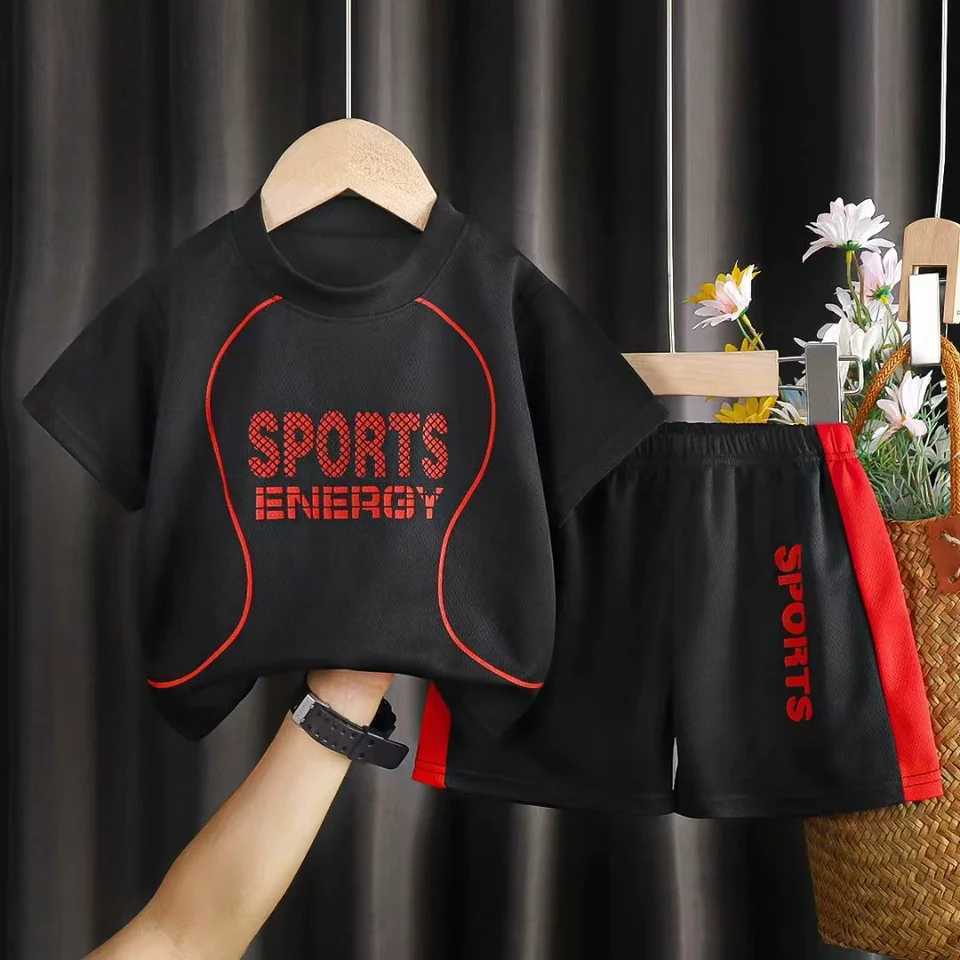 Vêtements d'été pour enfants Ensemble de basket-ball à manches courtes et maillots pour garçons et filles sèche et respiration de sport pour enfa