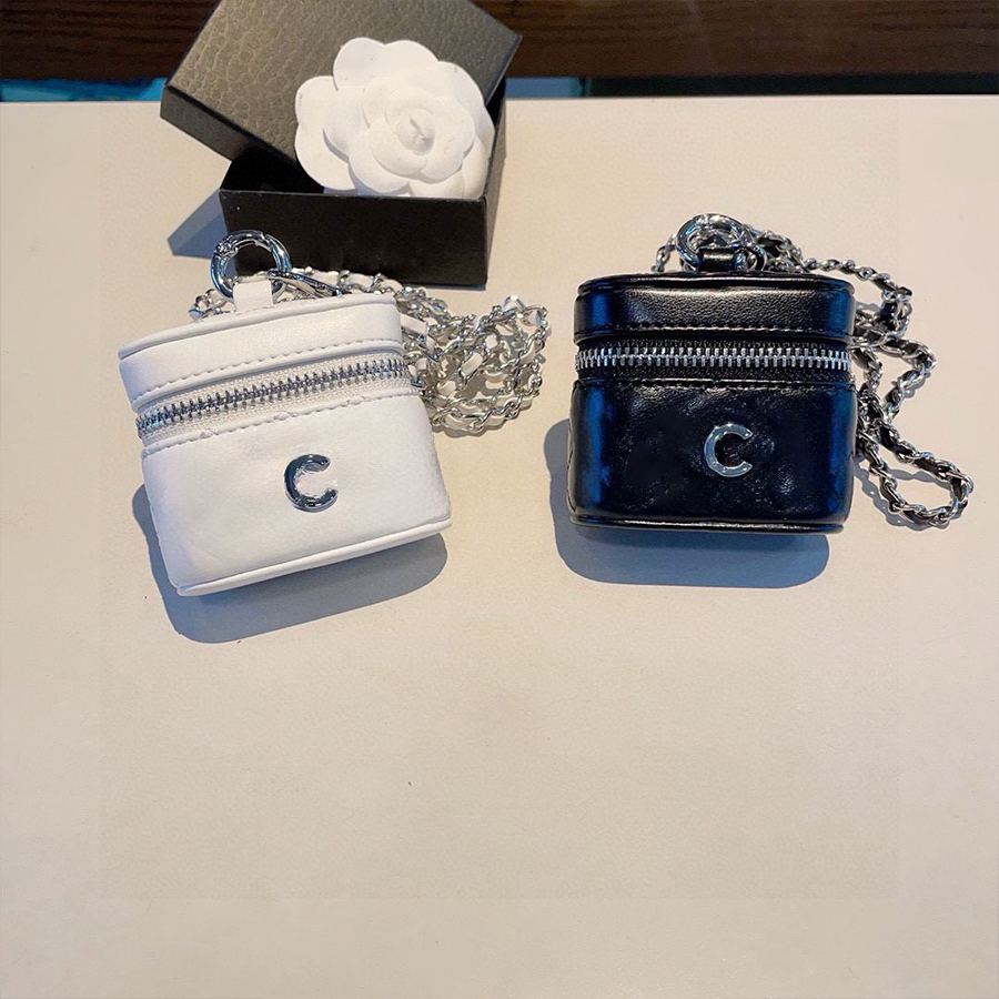 Luxury Plain Synthetic Leather Wallets Set - Headphone Bag with Designer Women Wallets, High-End Small Letter Fashion Card Bag, Smooth Multifunct