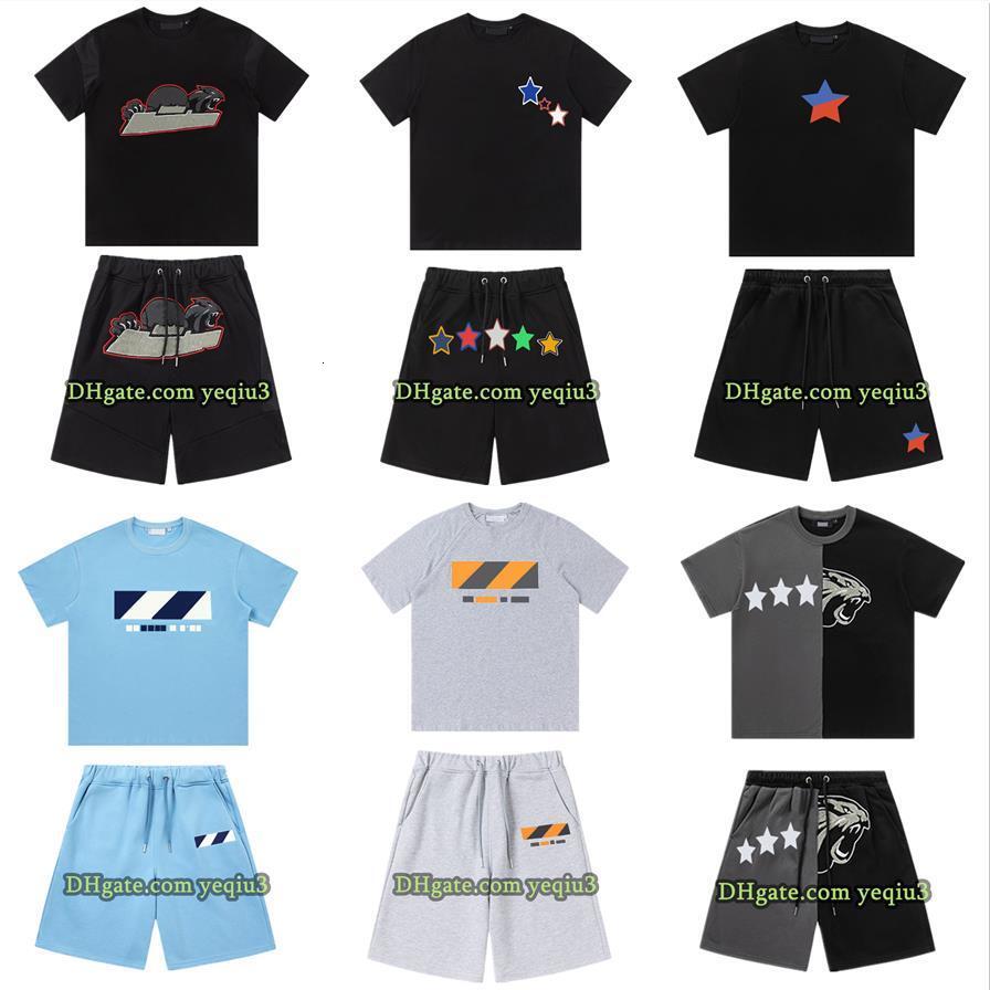 Men T Shirt Sets Designer Tracksuit Plush Letter Streetwear Casual Breathable Summer Suits T Shirt And Shorts Outdoor Sports Suits Sportswear 2 p-image-754960851