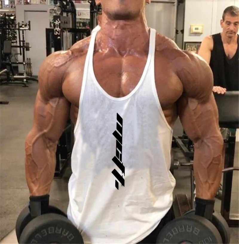 Mens Gym Clothing Bodybuilding Tank Tops Fitness Training Sleeveless Shirt Cotton Muscle Running Vest Casual Sports Singlets 250317