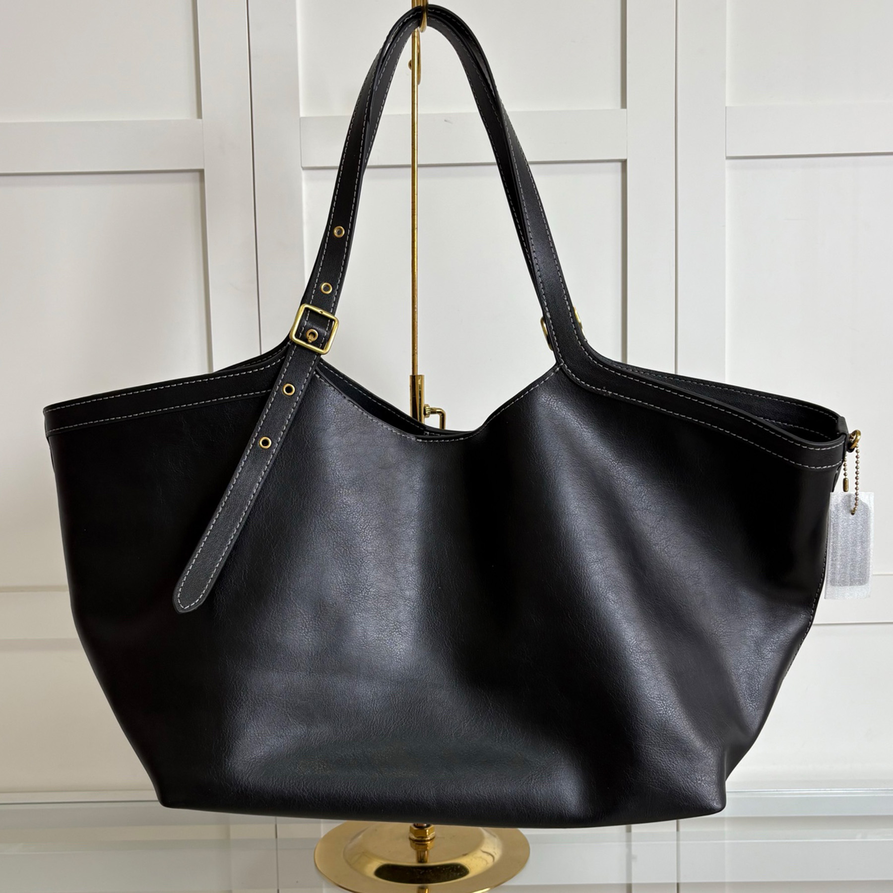 Nouveau sac fourre-tout de grande capacité Gramercy Designer de luxe en cuir à grains naturels sac en cuir en or