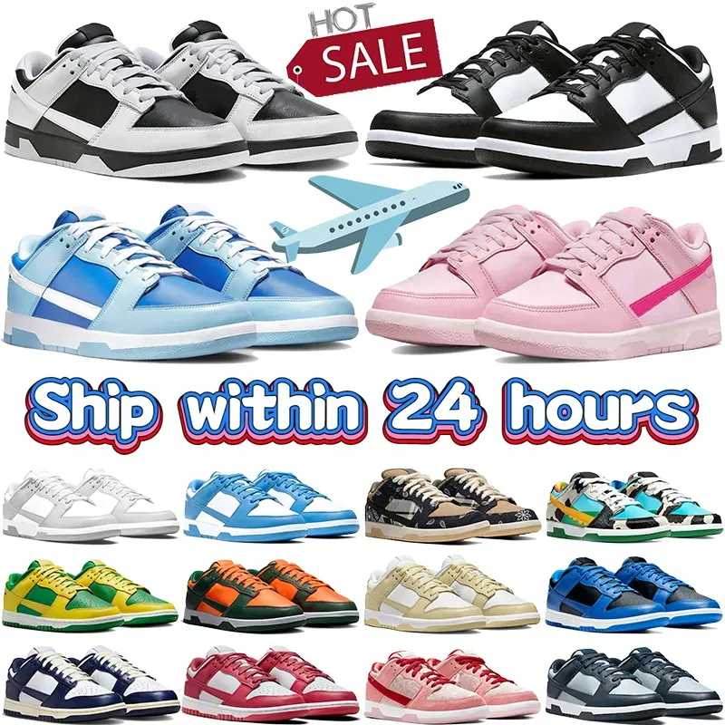 Designer Shoes Pandas Low Running Shoes Men Womens Sneakers Black White Grey Fog Triple Pink UNC Multicolor Green Leather Luxury Sports Gym Mens-image-936238625