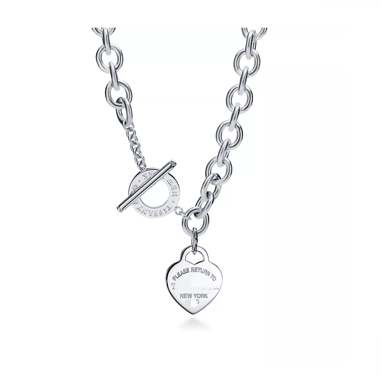 Pendant Heart OT Necklaces Designer Bracelet High Quality S925 Silver Necklace Series Fashion Heart Diamond Thick Cuban Chain Accessory For Women Je