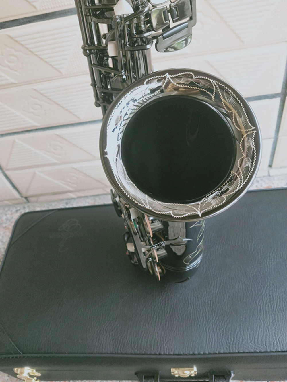 Brand NEW YANAGISA A-901 Alto Saxophone Nickel Plated Gold Key Professional Super Play Sax Mouthpiece With Case-image-1049522896