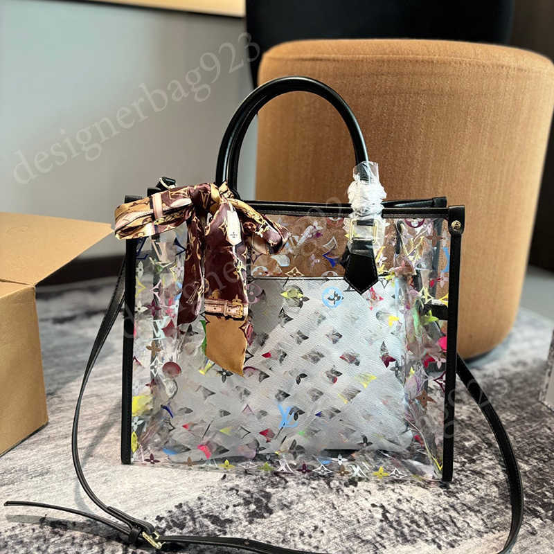 10A Sacs à bandoulière Mode Designer Sacs transparents jelly Totes Femme Sac bandoulière Style cosmétique pochette maquillage poudre rouge à lèvr
