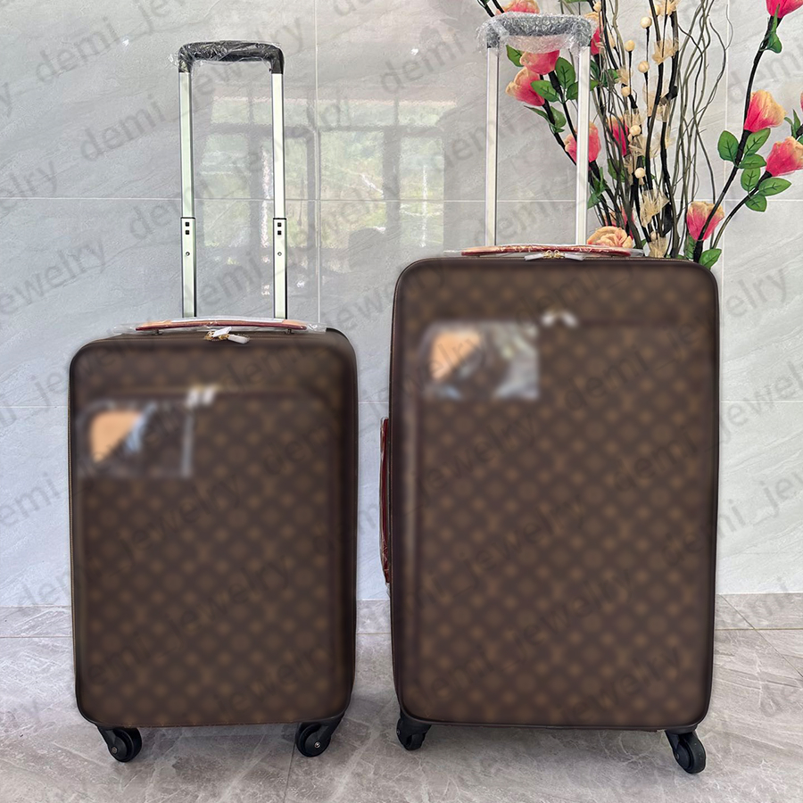 Designer Suitcase Genuine Leather Luggage with wheels Luxury Boxes 20 24 inches Trolley Case Travel Bag Large Capacity Unisex Suitcases Boarding-image-1049572980
