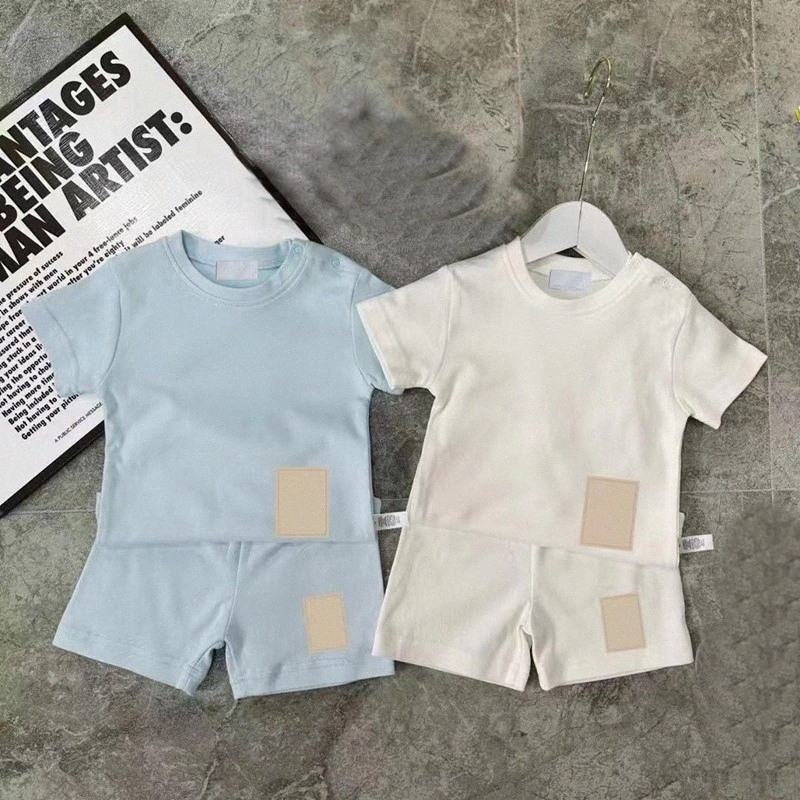 Designer baby kids Clothing Sets toddler T-shirts shorts set baby boys girls clothes pink blue white casual summer kid youth childrens suit g1Lg#-image-1049532592