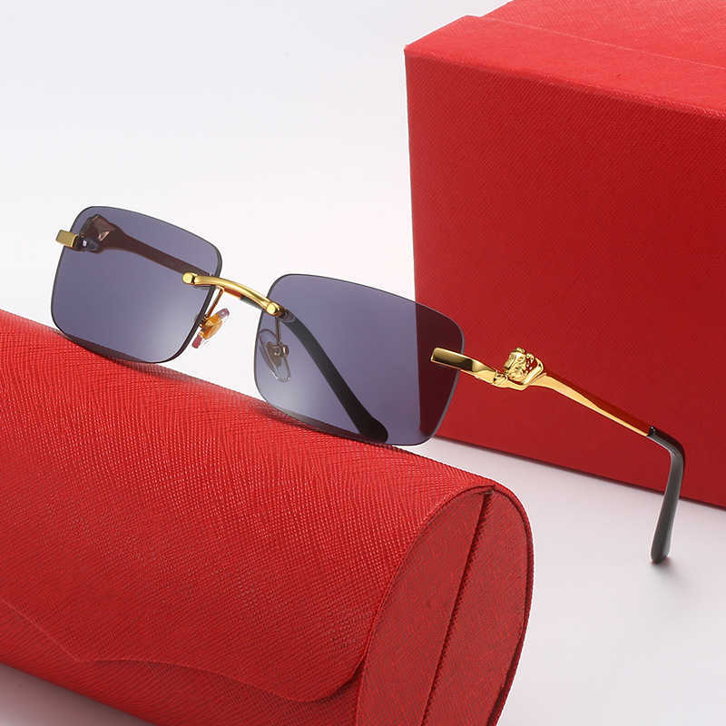 Designer Men women Sunglasses 2023 new fashion box for men and frameless sunglasses can be matched with myopia