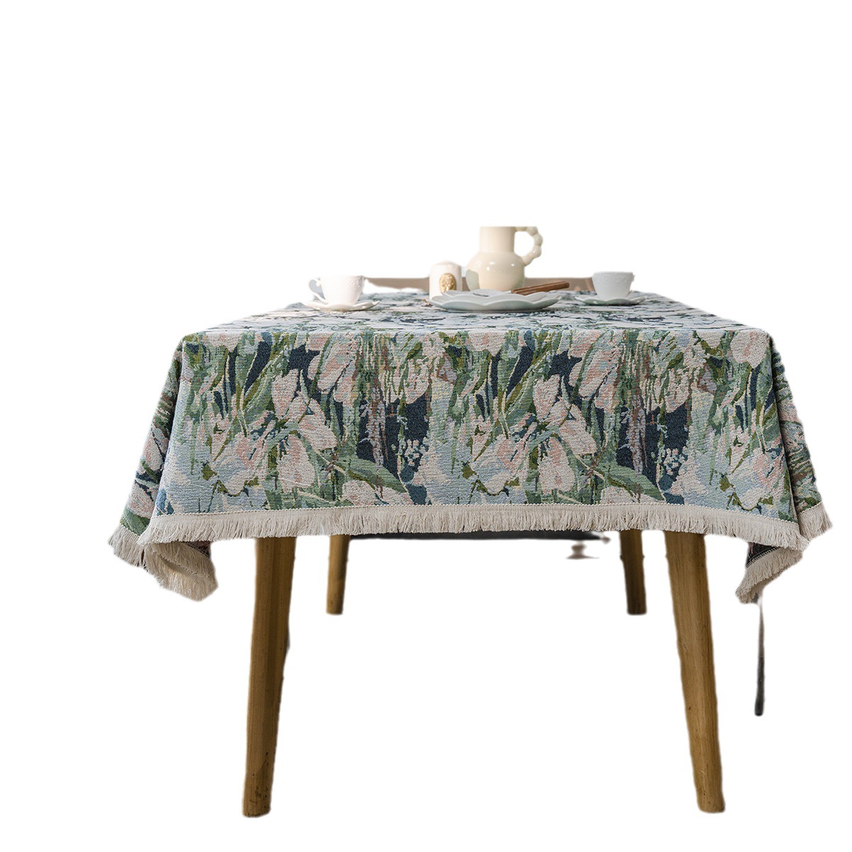 Tablecloth flower jacquard tablecloth thick tablecloth western table flag jacquard embroidery 65XN01-image-1060717739