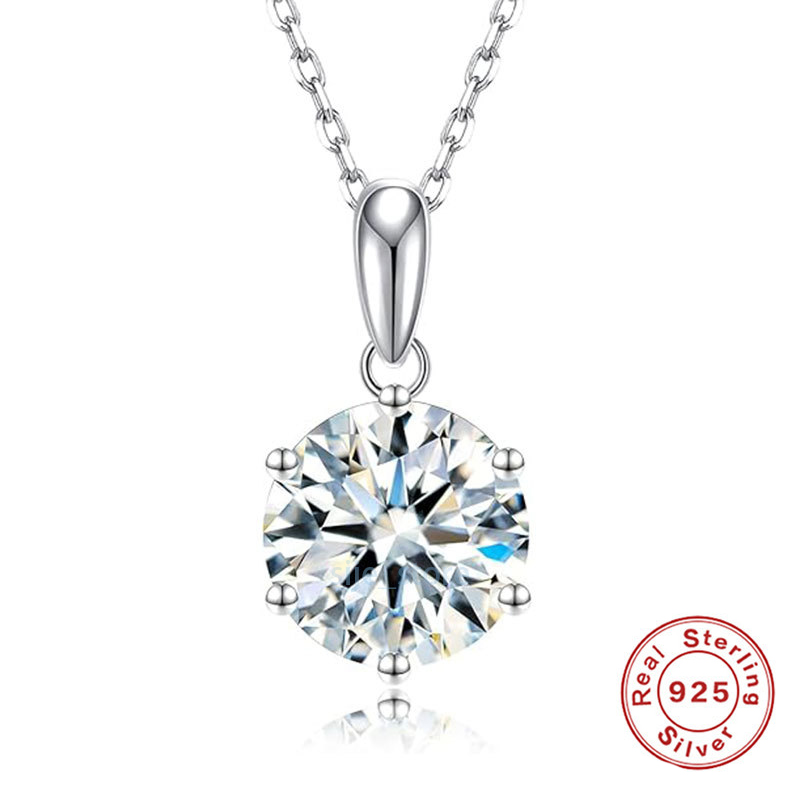 VVS1 D color moissanite chain necklace for women solid 925 sterling silver pendant necklace designer with certificate designer jewelry woman valenti