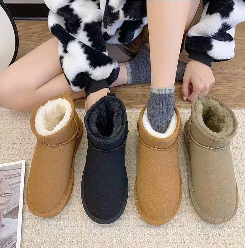 Classical Women Ultra Mini snow boots Soft comfortable Sheepskin keep warm boots with card dustbag hot sell L and U Casual mini Shoes Beautiful g-image-914980007