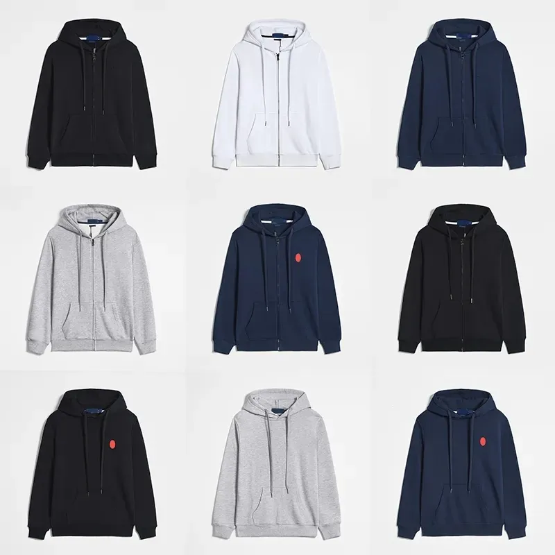 Designer Mens Sweatshirts Sweatshirts Hoodie Zip Up Men Femmes Coton Cardigan Automne Hiver Fashion Hooded Polo Polo Casca Casual Hood Sport Vest