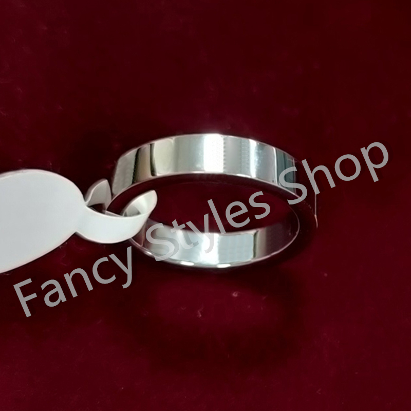 Mode 4 mm 5 mm 6 mm anneaux de bague en acier titane cadeaux pour les femmes et les hommes