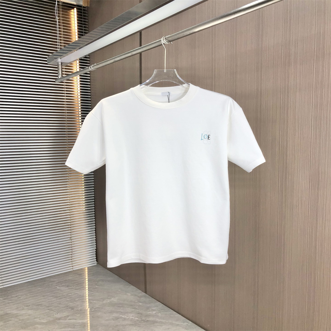 T-shirt imprimé de la lettre de créateur de haute qualité 2025SS pour le printemps et l'été, pull à cou rond en coton, t-shirt unisexe à manches