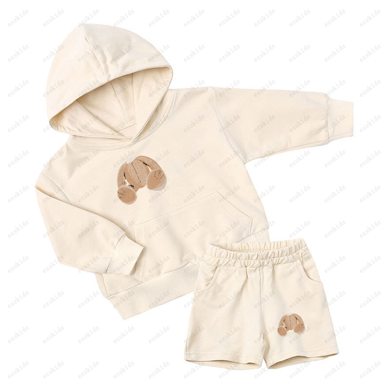 Enfants dessin animées de survêtement pour enfants vêtements de créateurs shorts pour bébés à capuche deux pièces ensembles enfants talon de chap