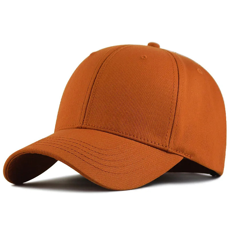 Hard Cotton Solid Color Male Sport Hats Lady Plain Sun Cap Hiphop Caps Big Head Man Baseball Cap 57-60cm 61-68cm 250318