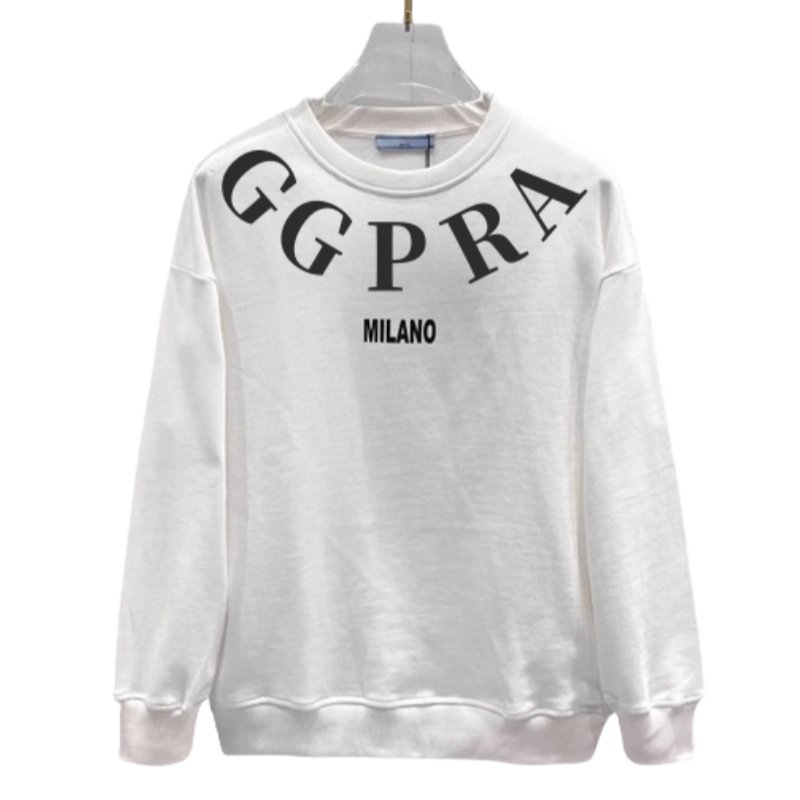 GG-P-R-A Luxury Designer Men's Sweatshirts Womens Brand Cotton Sportshirts Unisex Couple Style Fashion Crew Neck Sweatshirt Hoodie Sweater Long