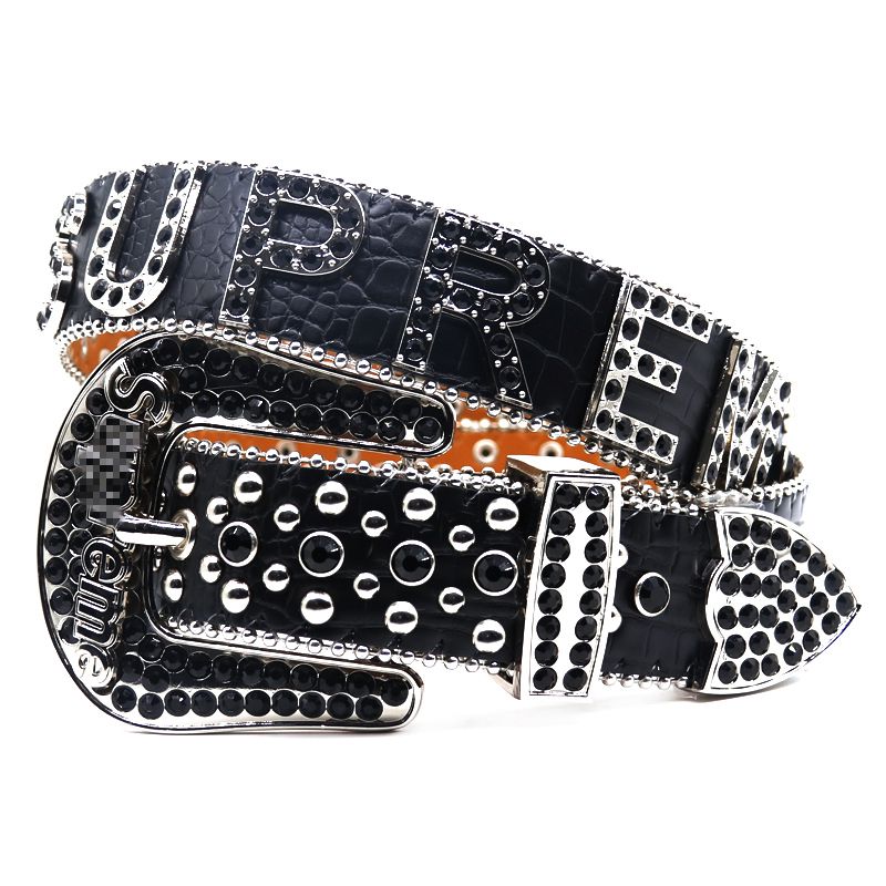 Belts Belts designer belt bb simon belt Men Women Rhinestone belt for Jean Pants Western Cowgirl Cowboy Vintage Bling Crystal Diamond Studded Leathe