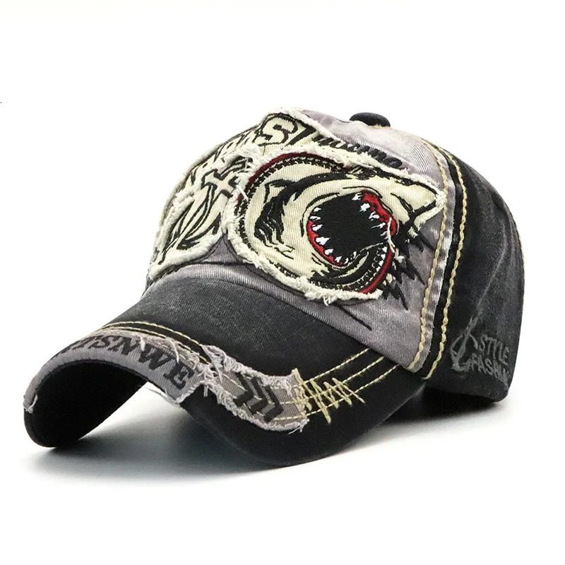 Unisex pure cotton retro hat with embroidered letters baseball cap denim cap pattern mens and womens outdoor sports hats 250320