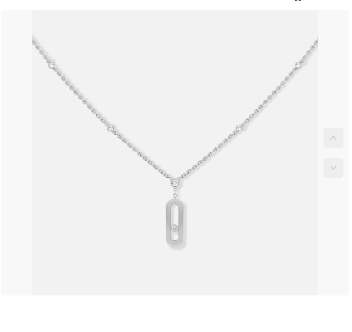High version necklace Designer necklace Fashion trend simple geometric moving single diamond necklace women light luxe style clavicle chain