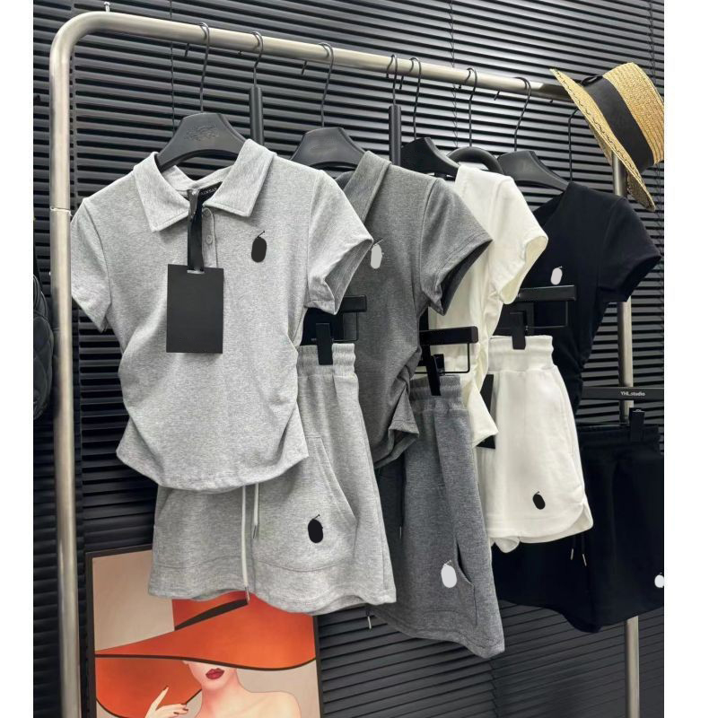 Designer Dress Womens Short Sleeved Dress Set For Women's Summer Casual Sports Two-piece Set Dresses For Woman T-shirts Skirt Shirts Clothes CR