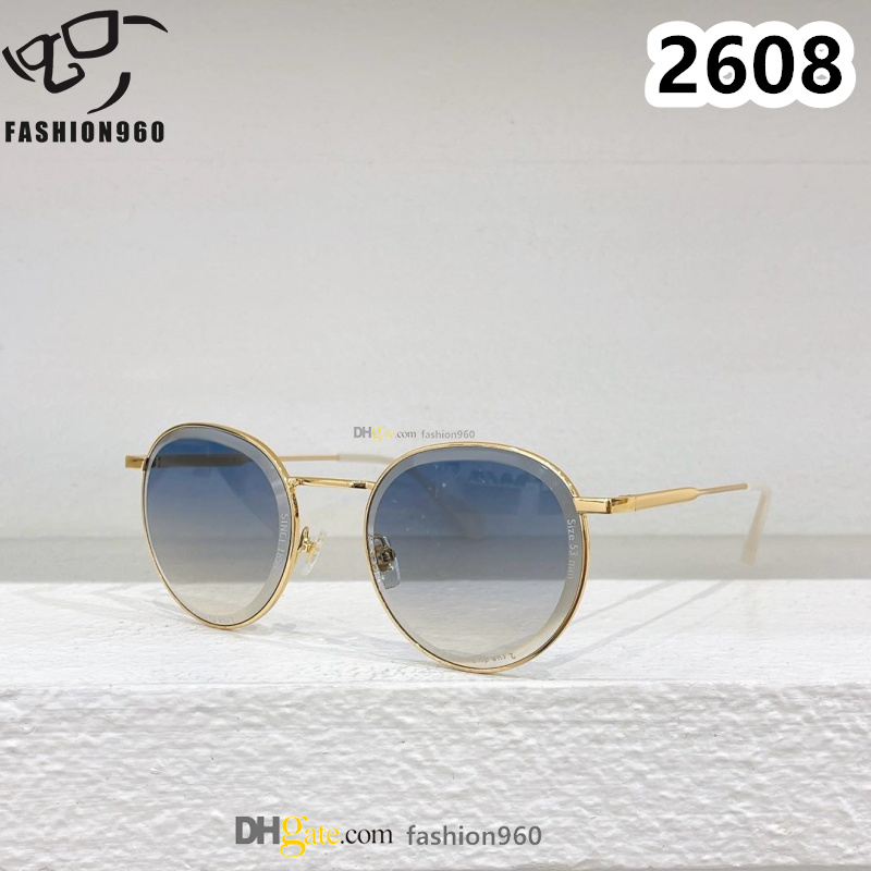 Designer Luxury Sunglasses for Men Women Vintage Fashion Super Vision Metal Round Frame Glasses Retro Sun glasses Outfit Oversized Punk Gafas De Sol