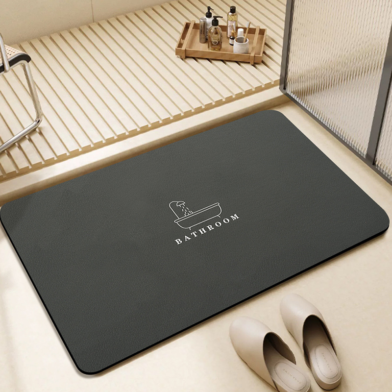 Minimalist Bathroom Non-slip Floor Mat Toilet Absorbent Mat Toilet Bathroom Quick-drying Foot Mat Restroom Door Mat-image-1050483033