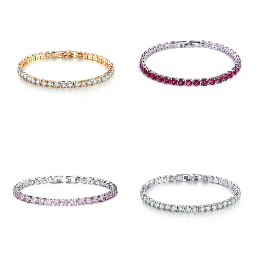 Bracelet Designer For Women Designer Bijoux Designer Accessoires Bohemian Diamond 18K Gold plaqué Moisanite Bracelet VVS 3 mm 4 mm 5 mm bracelete