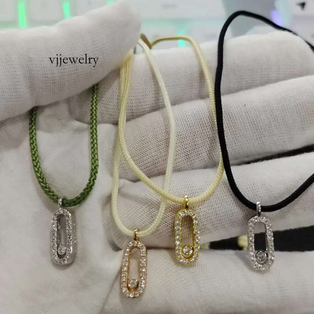 Designer Jewelry Niche Design Sliding Necklace Womens Rope Chain Full of Diamonds Fashionable and Versatile Couple Adjustable Item