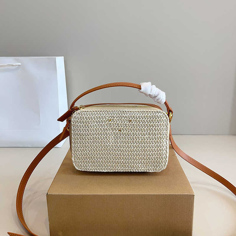 camera bag designer summer bag straw beach bags purse women small tote Casual Classic vacation travel woven Shoulder bags 250325