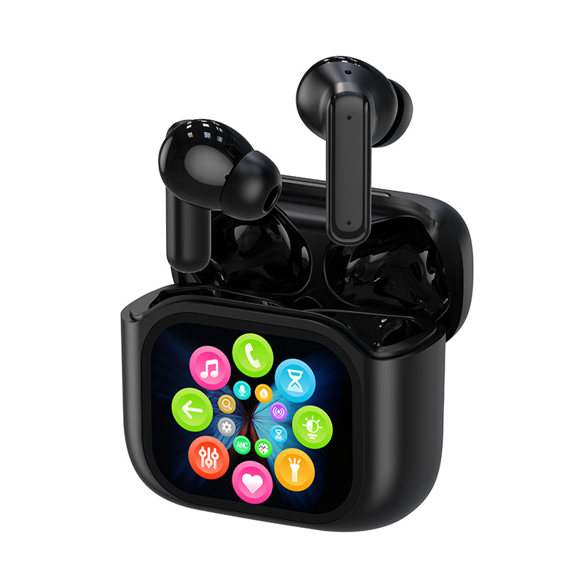BY16 In-Ear TWS Bluetooth Earbuds with Color Touch Display, ANC/Transparency Mode, Wireless Noise-Canceling Headphones with Large Color Screen-image-1050446661
