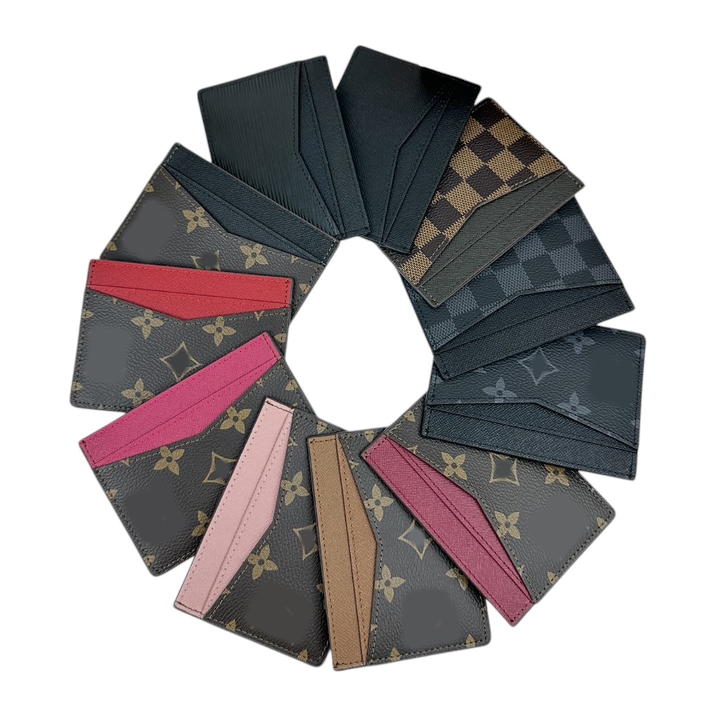 M60166 designer wallets neo porte cartes monogram macassar womens business card holder mens black leather bifold documents credit embossing id badge