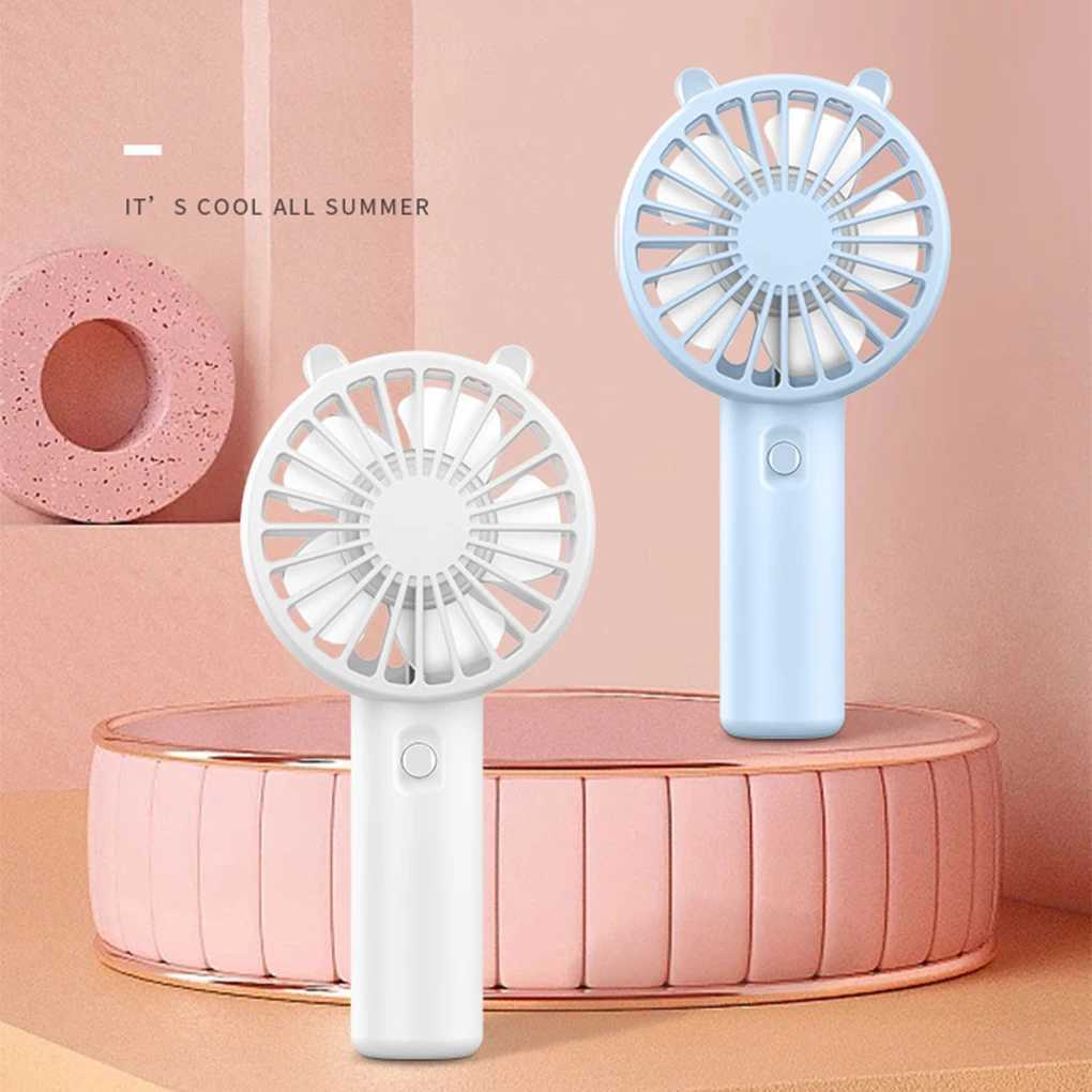 Fans Portable USB charging fan stand with base small makeup eyelash cooler womens outdoor office white w250324-image-1050373974