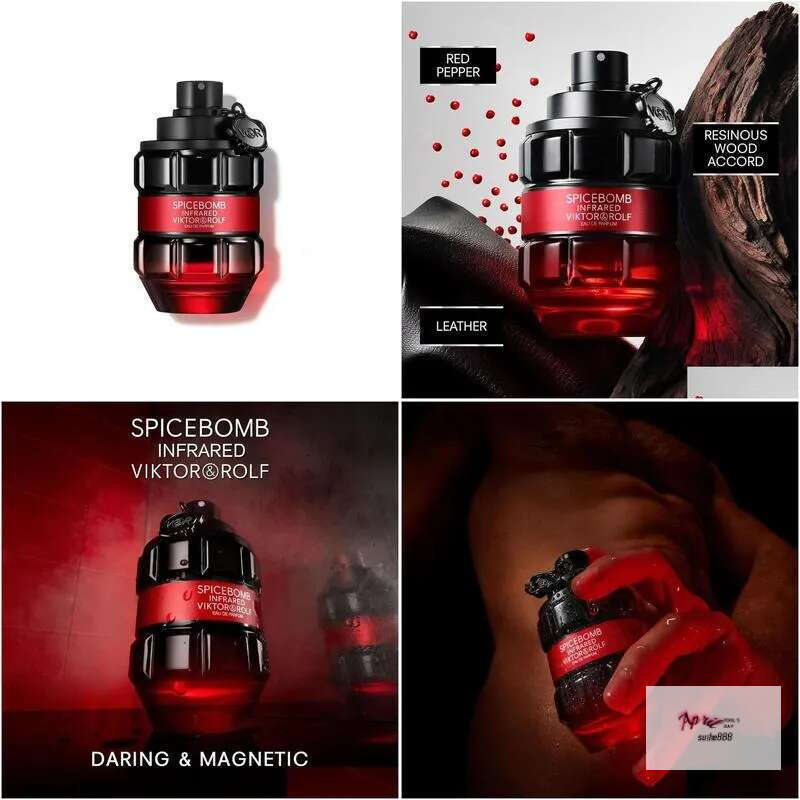 Solid Perfume Viktor Rolf Spicebomb Infrared Eau Parfum Woody Spicy Cologne For Men With Notes Of Leather Cinnamon 3 Fl Oz Drop De Otylz-image-1050664679