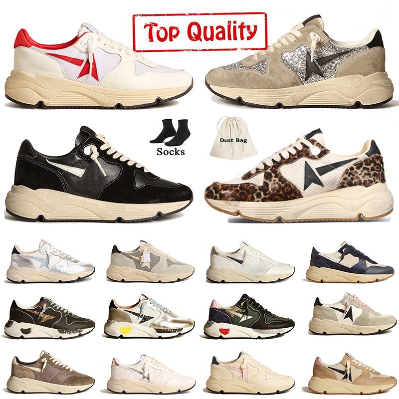 2025 Designer Shoes Women Mens Star Shoes Running Sole Platform Italy Brand Sneakers Classic White Gold Silver Leopard Dirty Chaussure Man Women Tra