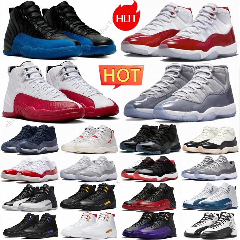 designer 11 12 Basketball Shoes Women Mens sneaker cherry yellow cool Grey Bred Red black blue Green trainersFGlv#-image-987368547