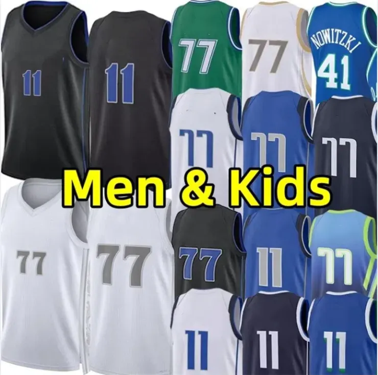 Men Kids Lukaa Doncic Kyriee Irving Basketball Jerseys Dirk Nowitzki Retro City Jersey Youth adults children-image-999941147