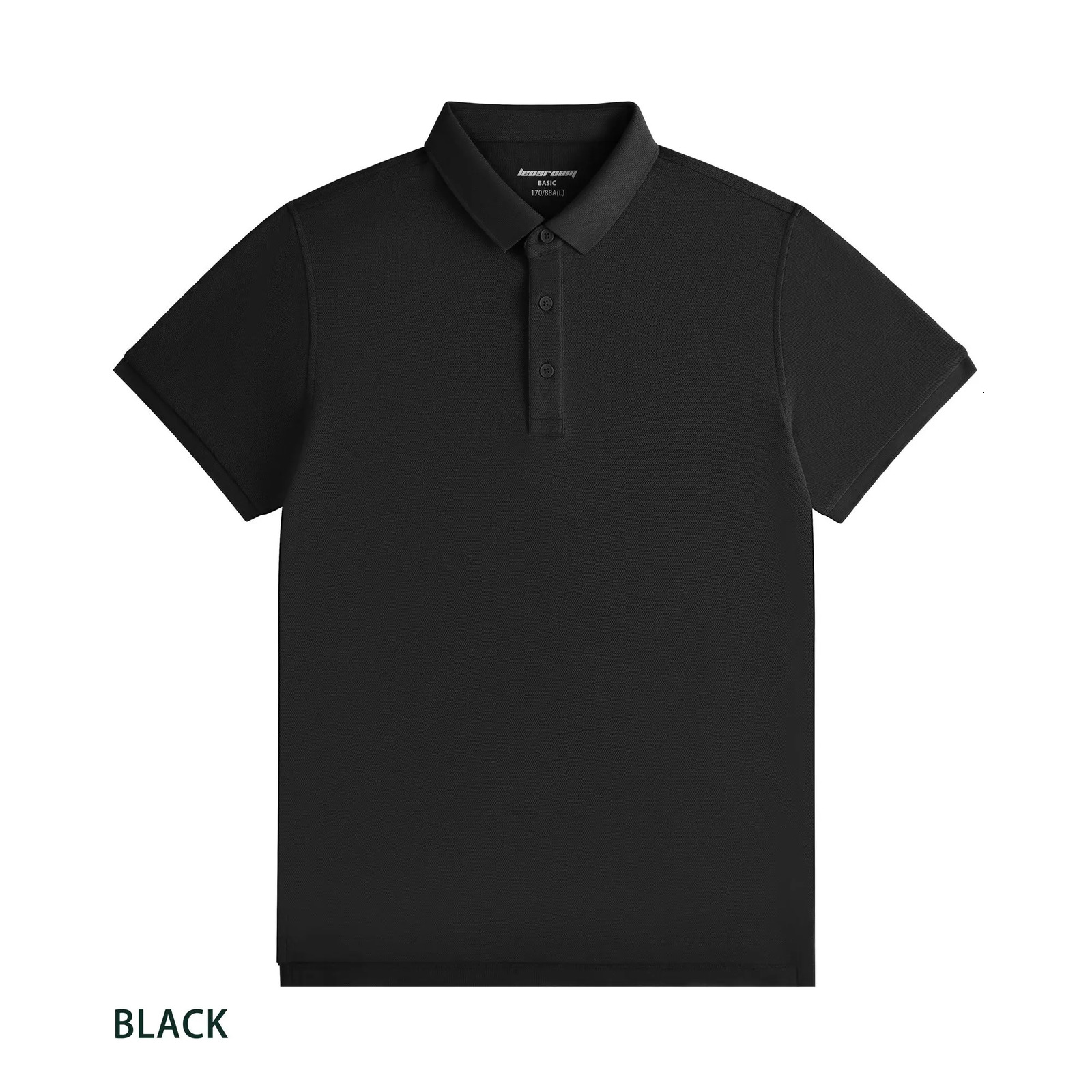 Polo Shirt Mens and Womens Short-sleeved T-shirt Lapel Black Trendy Retro Summer Solid Color Short-sleeved Top 250324
